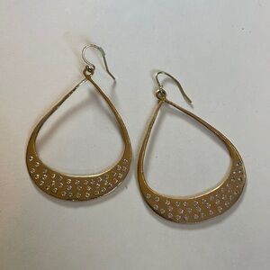 Lisa Stuart Gold Stardust Teardrop Hoop Earrings